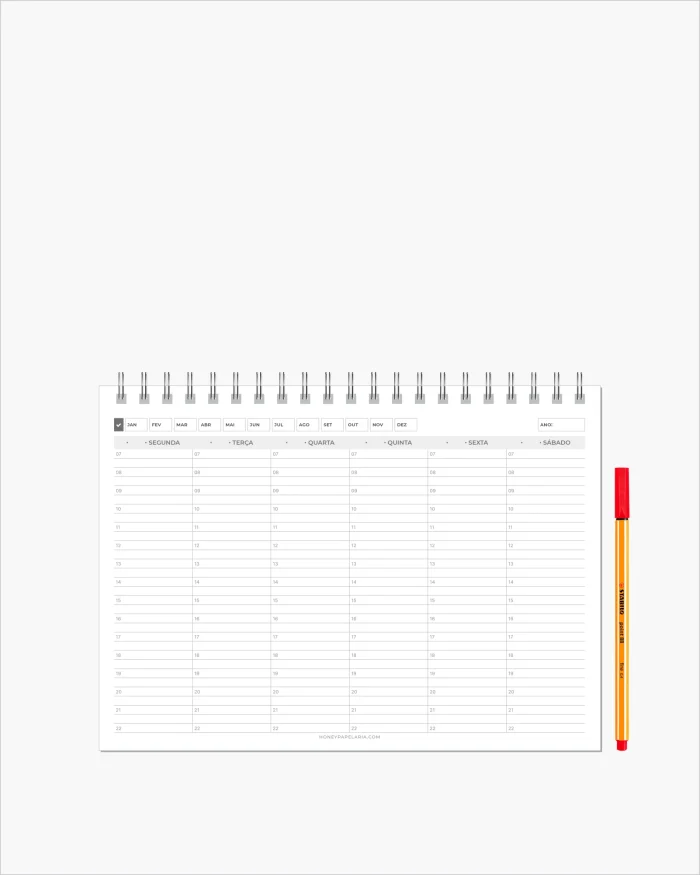 Agenda Semanal Permanente Para Agendamentos (Sem Datas) - Imagem 8
