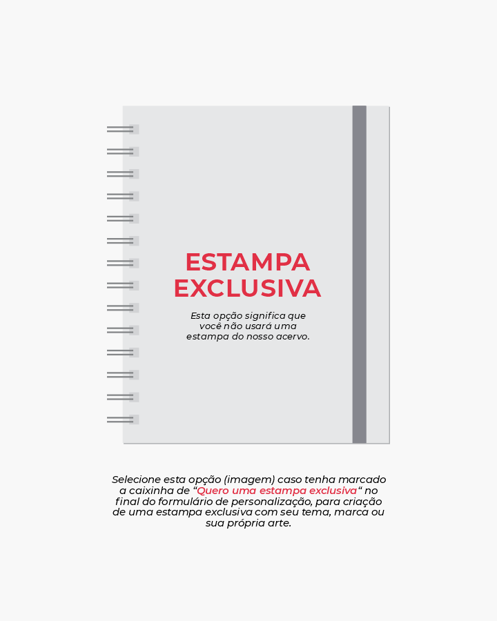 Optei por Estampa Exclusiva (Opção B ou C)