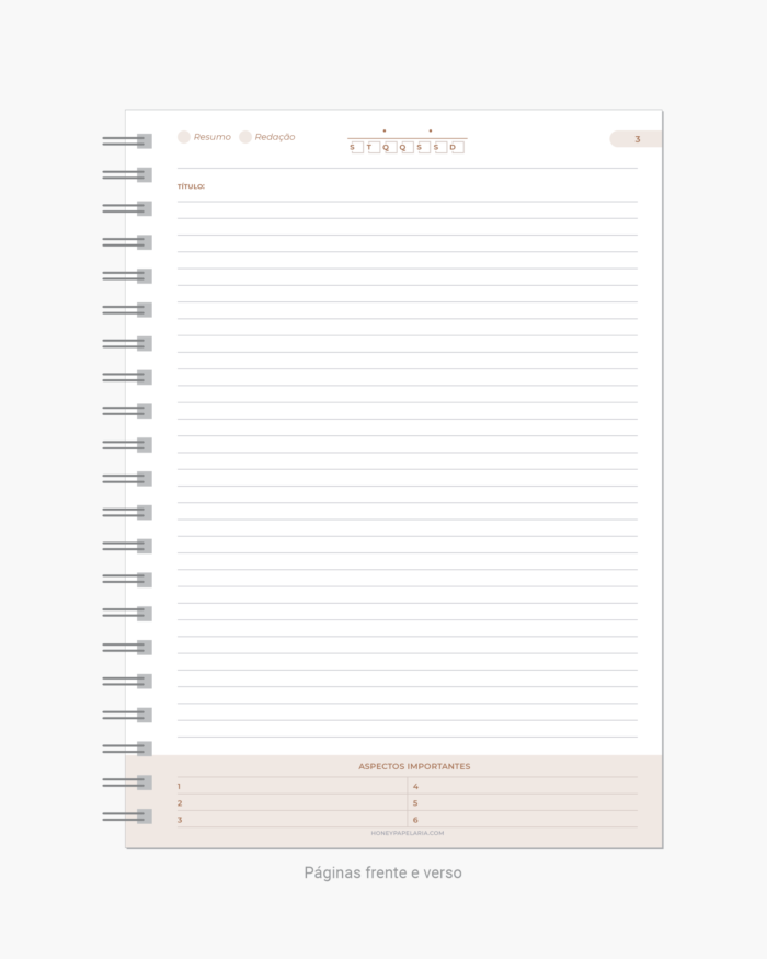 Caderno de Resumo e Redação