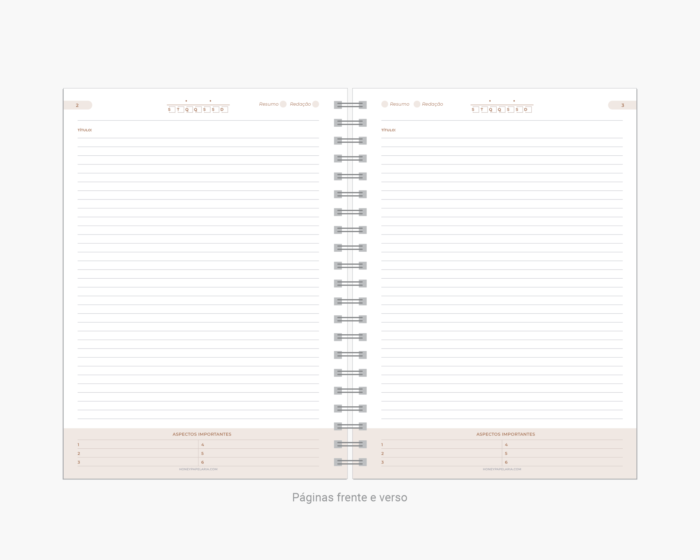 Caderno de Resumo e Redação
